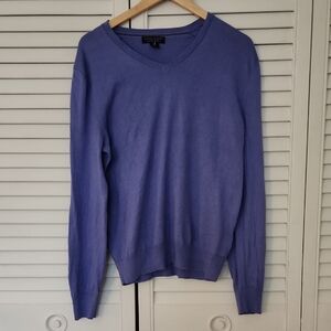 Banana Republic Womens Lavender Blue V-Neck Sweater